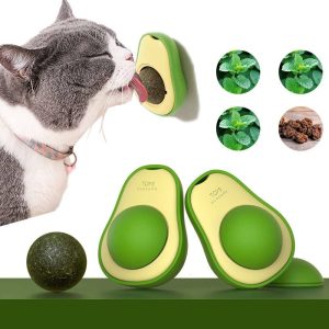 تصویر ـ1ـ تشویقی گربه مدل آووکادو دیواری (Catnip Ball Toys Simulation Avocado)